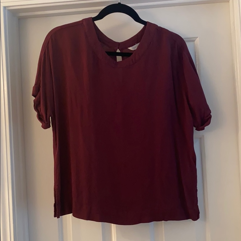 Maroon top